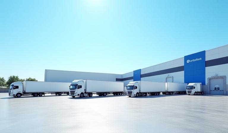 Image showing Bharat Carriers & Movers truck fleet and warehouse facilities
